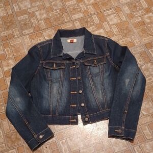 LEI Blue Denim Jacket Size Large Jr.